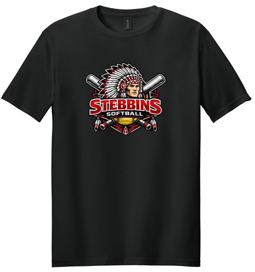 Picture of Stebbins H.S. Softball - Adult/Unisex - Softstyle Tee by Gildan 64000 - Black, Red, & Sports Grey