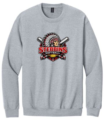 Picture of Stebbins H.S. Softball - Adult/Unisex - Softstyle Crewneck Sweatshirt by Gildan SF000 -  Black, Red, or Sports Grey