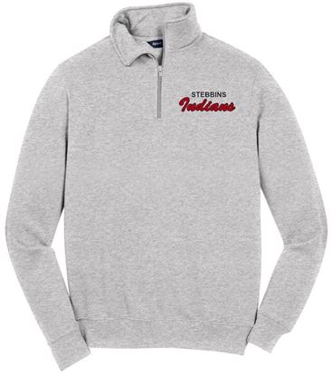 Picture of Stebbins H.S. Softball - Adult/Unisex - 1/4 Zip Sweatshirt by Sport Tek ST253 - Athletic Heather, Black, or Red