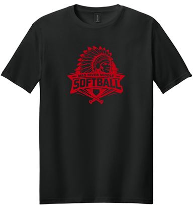 Picture of Mad River M.S. Softball - Youth & Adult/Unisex - Softstyle Tee by Gildan 64000 - Black or Sports Grey