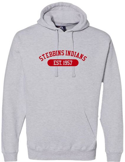 Picture of Stebbins H.S. Softball - Adult/Unisex - Premium Hooded Sweatshirt W/ EST. Logo by J. America 8824 - Sports Grey