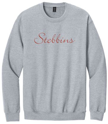 Picture of Stebbins H.S. Softball - Adult/Unisex - Softstyle Crewneck Sweatshirt w/ GLITTER logo by Gildan SF000 -  Sports Grey