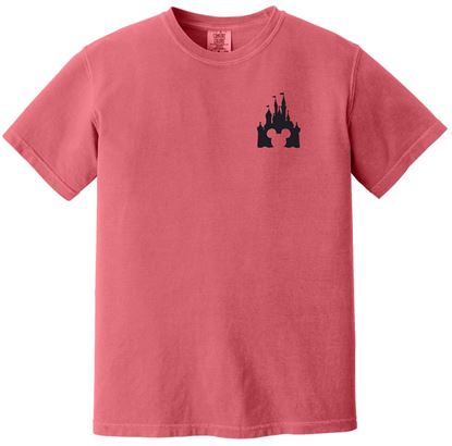 Picture of Disney Castle Heavyweight Ring Spun Tee by Comfort Colors 9018/1717 - Multiple Colors