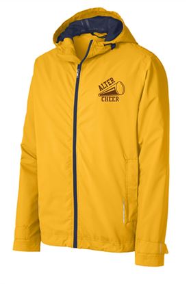 Picture of Alter Cheer - Adult/Unisex - Full Zip Rain Jacket by Sport-Tek J7710 - Gold or Northern Grey