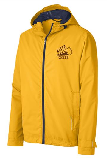Picture of Alter Cheer - Adult/Unisex - Full Zip Rain Jacket by Sport-Tek J7710 - Gold or Northern Grey