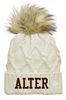 Picture of Alter Cheer - Faux Fur Pom Beanie by New Era NE911 - Heather Grey or Ivory