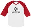 Picture of The CinDay Academy - Youth & Adult/Unisex - 3/4 Sleeve Colorblock Raglan Jersey w/ Logo Choice by Sport Tek (Y)T200 - Red/White