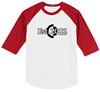 Picture of The CinDay Academy - Youth & Adult/Unisex - 3/4 Sleeve Colorblock Raglan Jersey w/ Logo Choice by Sport Tek (Y)T200 - Red/White