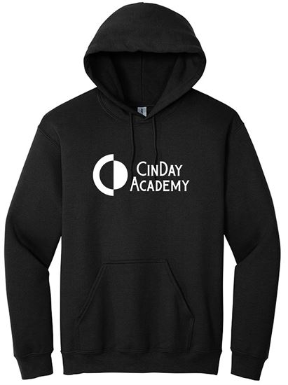 Picture of The CinDay Academy  - Youth & Adult/Unisex - Heavy Blend Hooded Sweatshirt by Gildan 18500(b)  - Ash, Black, or Red