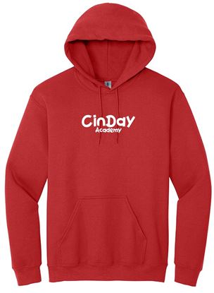 Picture of The CinDay Academy  - Youth & Adult/Unisex - Heavy Blend Hooded Sweatshirt by Gildan 18500(b)  - Ash, Black, or Red