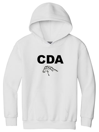 Picture of The CinDay Academy  - Youth & Adult/Unisex - Heavy Blend Hooded Sweatshirt by Gildan 18500(b)  - Ash, Red, or White