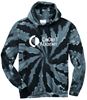 Picture of The CinDay Academy - Youth & Adult/Unisex - Tie Dye Hooded Sweatshirt w/ Logo Choice by Port & Company PC146(Y) - Black