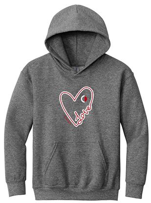 Picture of Clearance! The CinDay Academy - Youth Large (14-16)  - Heavy Blend Hooded Sweatshirt 18500b - Graphite Heather (1 Left)