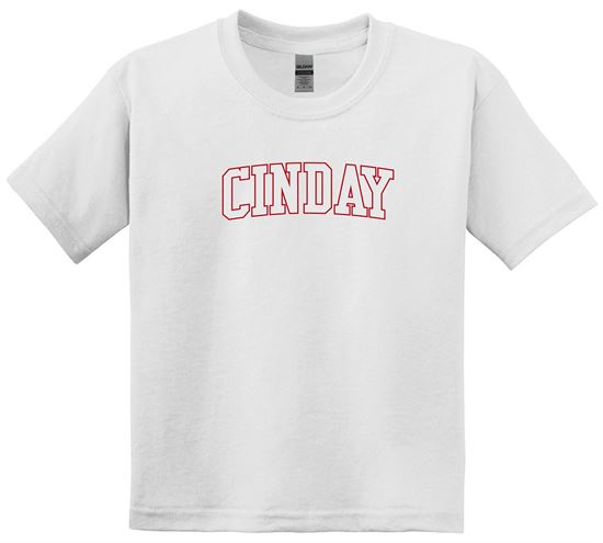 Picture of Clearance! The CinDay Academy - Youth Medium - 50/50 Tee 8000b - White (3 Left)
