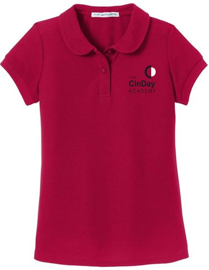 Picture of The CinDay Academy - Girls - Short Sleeve Uniform Polo by Port Authority YG503 - Red or White