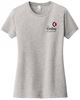 Picture of The CinDay Academy - Ladies - Short Sleeve Tee w/ Left Chest Logo by District DT6002 - Black, Grey Frost, Light Heather Grey, Red, or White