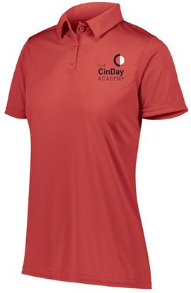 Picture of The CinDay Academy - Ladies - Dri Fit Short Sleeve Uniform Polo by Augusta 5019 - Red