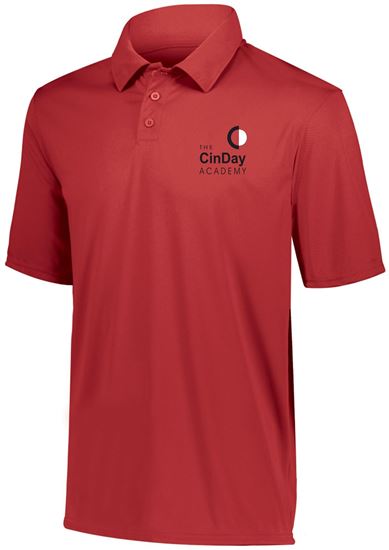 Picture of The CinDay Academy  - Adult/Unisex - Dri Fit Short Sleeve Uniform Polo by Augusta 5017 - Red