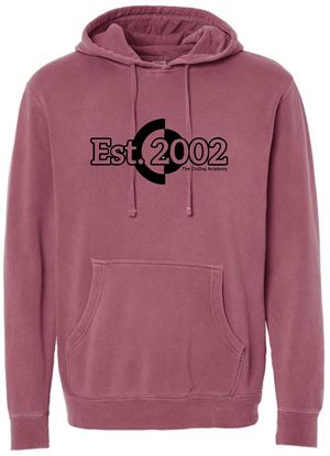 Picture of The Cinday Academy - Youth & Adult/Unisex - Midweight Pigment Dyed Hooded Sweatshirt w/ Logo Choice by Independent Trading Co. PRM1500Y/PRM4500 - Pigment Maroon
