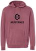 Picture of The Cinday Academy - Youth & Adult/Unisex - Midweight Pigment Dyed Hooded Sweatshirt w/ Logo Choice by Independent Trading Co. PRM1500Y/PRM4500 - Pigment Maroon