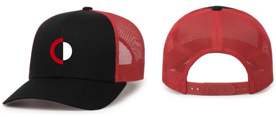 Picture of The Cinday Academy - Snapback Cap by Pacific Headwear 104c - Black/Red/Black (1 Left)