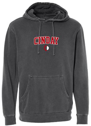 Picture of The Cinday Academy - Youth & Adult/Unisex - Midweight Pigment Dyed Hooded Sweatshirt w/ Logo Choice by Independent Trading Co. PRM1500Y/PRM4500 - Pigment Black