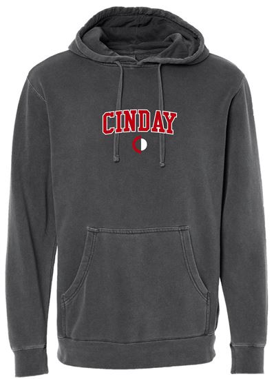 Picture of The Cinday Academy - Youth & Adult/Unisex - Midweight Pigment Dyed Hooded Sweatshirt w/ Logo Choice by Independent Trading Co. PRM1500Y/PRM4500 - Pigment Black