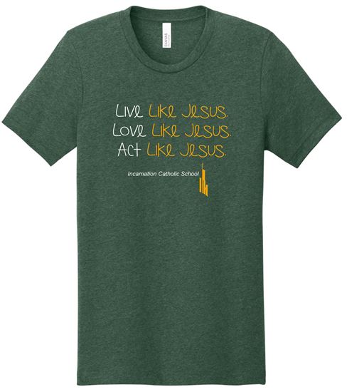 Picture of Incarnation - Youth & Adult/Unisex - Short Sleeve Tee by Bella+Canvas BC3001(Y)CVC - Heather Grass Green