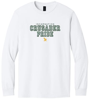 Picture of Incarnation - Youth & Adult/Unisex - Heavy Cotton Long Sleeve Tee by Gildan 5400(B) - Sports Grey or White