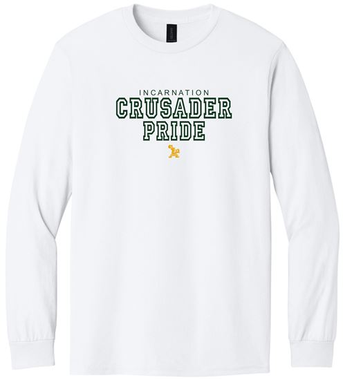 Picture of Incarnation - Youth & Adult/Unisex - Heavy Cotton Long Sleeve Tee by Gildan 5400(B) - Sports Grey or White