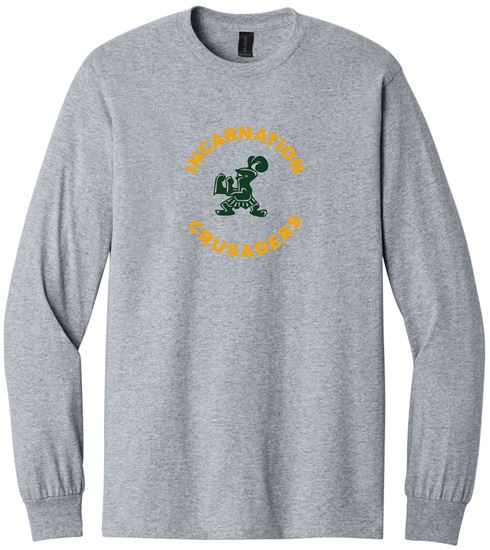 Picture of Incarnation - Youth & Adult/Unisex - Heavy Cotton Long Sleeve Tee by Gildan 5400(B) - Sports Grey or White
