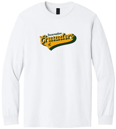 Picture of Incarnation - Youth & Adult/Unisex - Heavy Cotton Long Sleeve Tee by Gildan 5400(B) - Sports Grey or White