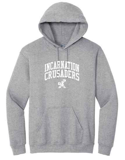Picture of Incarnation - Youth & Adult/Unisex -  Heavy Blend Hooded Sweatshirt by Gildan 18500(B) - Forest Green, Gold, Light Pink, or Sports Grey