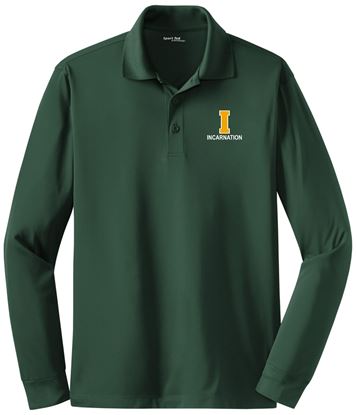 Picture of Incarnation - Adult/Unisex - Long Sleeve Polo by Sports Tek ST657 -Green or White