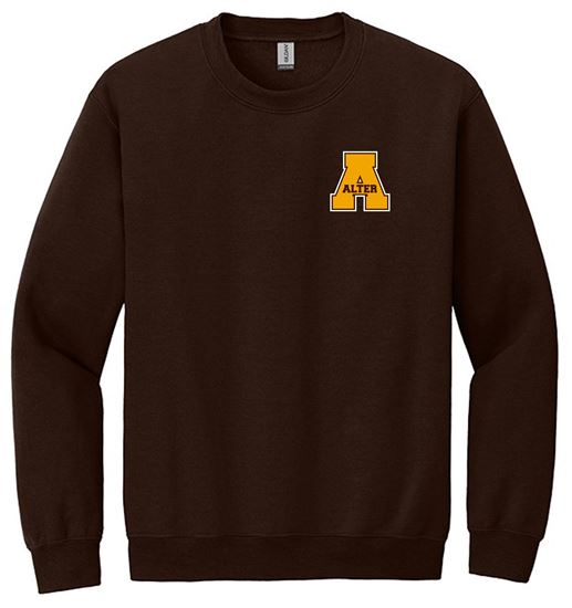 Picture of Alter High School - Adult/Unisex - Heavy Blend Uniform Crewneck Sweatshirt by Gildan 18000 - Dark Chocolate