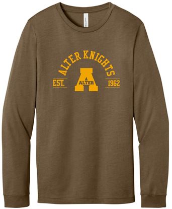 Picture of Clearance! - Alter High School - Adult/Unisex - Long Sleeve Tee by Bella + Canvas BC3501(CVC) - Heather Brown (1Left)