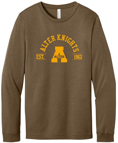 Picture of Clearance! - Alter High School - Adult/Unisex - Long Sleeve Tee by Bella + Canvas BC3501(CVC) - Heather Brown (1Left)