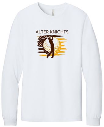 Picture of Alter Golf - Adult/Unisex - Jersey Long Sleeve Tee by Bella+Canvas BC3501 - White