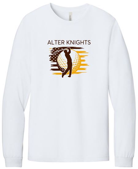 Picture of Alter Golf - Adult/Unisex - Jersey Long Sleeve Tee by Bella+Canvas BC3501 - White