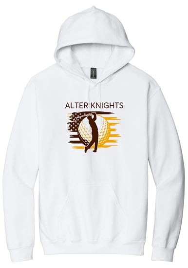 Picture of Alter Golf - Adult/Unisex - Softstyle Midweight Pullover Hooded Sweatshirt by Gildan SF500 - White