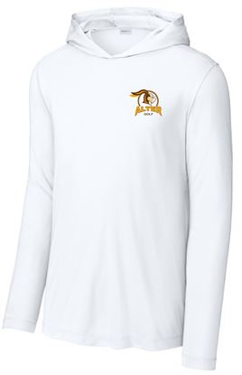 Picture of Alter Boys Golf - Adult/Unisex - Posi UV Pro Long Sleeve Hoodie by Sport-Tek ST420LSH - White