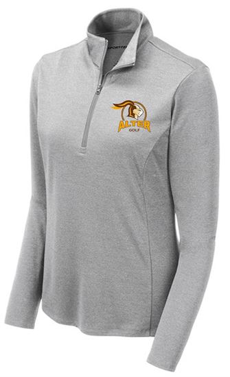 Picture of Alter Boys Golf - Ladies - Women's Endeavor 1/2-Zip Pullover by Sport Tek LST469 - Light Grey Heather