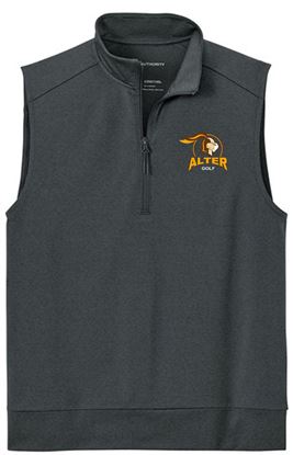 Picture of Alter Boys Golf - Adult/Unisex - C-FREE Double Knit 1/4-Zip Vest by Port Authority K880V - Grey Steel Heather