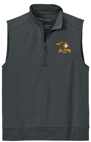 Picture of Alter Boys Golf - Adult/Unisex - C-FREE Double Knit 1/4-Zip Vest by Port Authority K880V - Grey Steel Heather