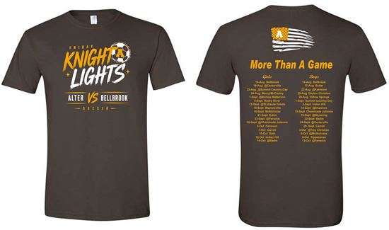 Picture of Alter Soccer - Youth & Adult/Unisex - Friday Night Lights Soft Style Short Sleeve Tee - Dark Chocolate