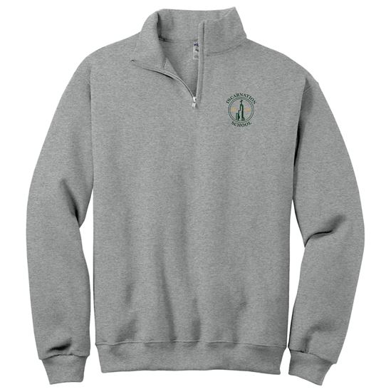 Picture of Incarnation - Adult/Unisex -  (7TH/8TH Grade) - Fleece 1/4 Zip Pullover 995M - Oxford Grey