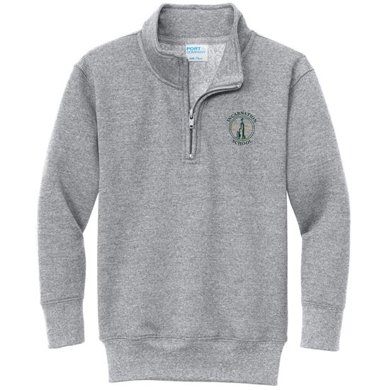 Picture of Incarnation - Youth - (7th/8th Grade)  - Fleece 1/4 Zip Sweatshirt  PC78YQ - Athletic Heather