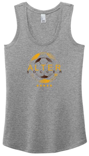 Picture of Alter Boys Soccer - Ladies - Women's Perfect Tri-Racerback Tank Top by District DM138L - Grey Frost or White (Logo 1)