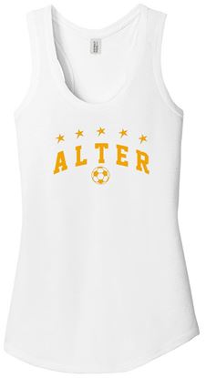 Picture of Alter Boys Soccer - Ladies - Women's Perfect Tri-Racerback Tank Top by District DM138L - Grey Frost or White (Logo 2)