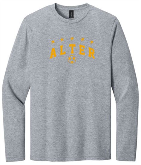 Picture of Alter Boys Soccer - Adult/Unisex - Softstyle Long Sleeve Tee by Gildan 64400 -  Dark Brown or Sports Grey (Logo 2)